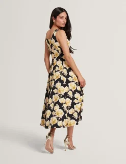 Ted Baker printtikuvioinen hihaton A-linjainen mekko Dennya
