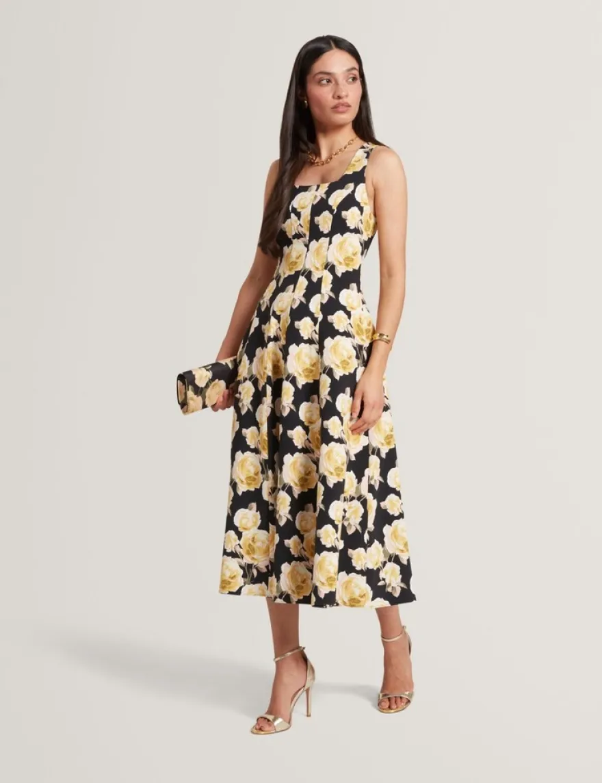 Ted Baker printtikuvioinen hihaton A-linjainen mekko Dennya