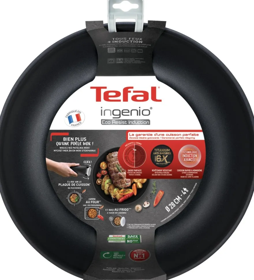 Tefal Ingenio Eco Resist wokpannu 28 cm L3971902
