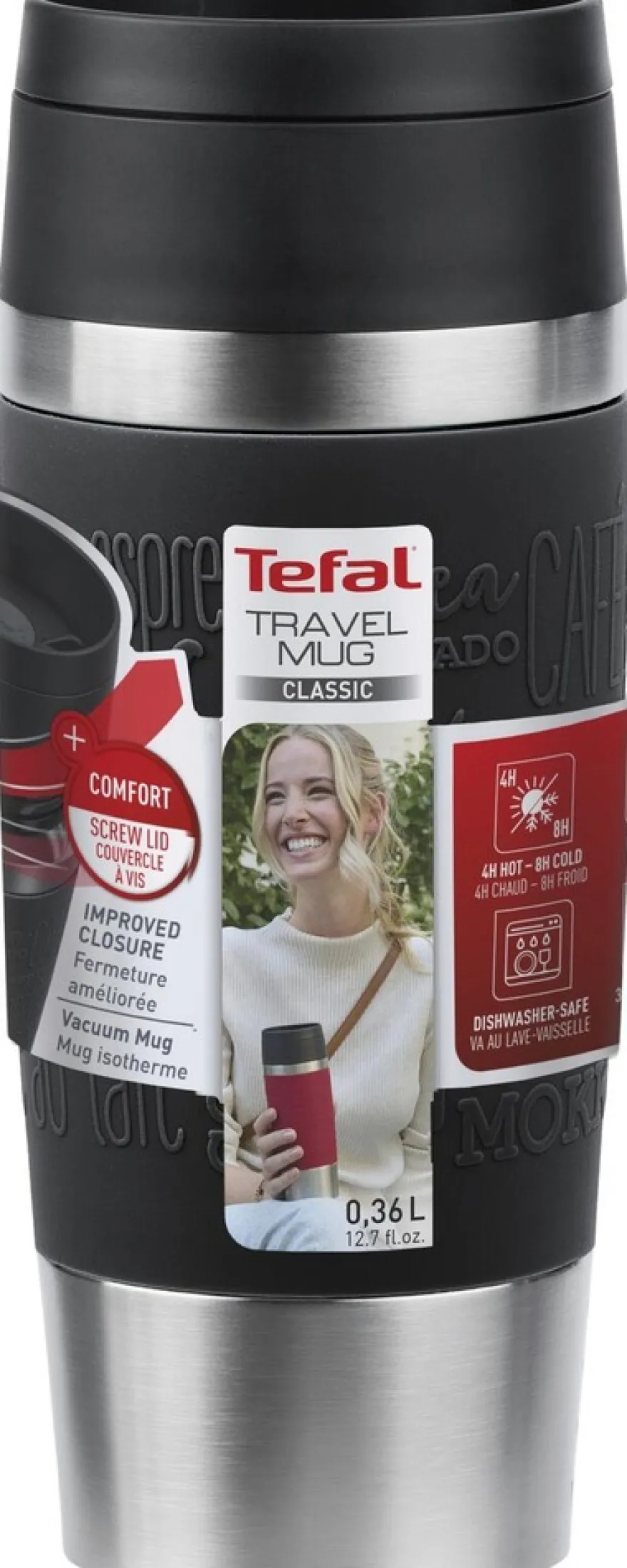 Tefal termosmuki 0,36 l, musta