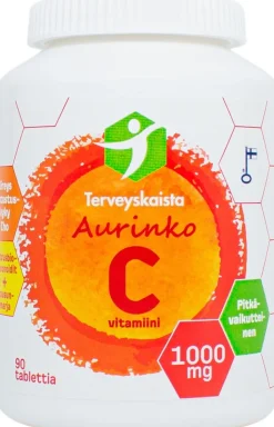 Terveyskaista Aurinko C 1000 mg 90 tabl. PITKÄVAIKUTTEINEN