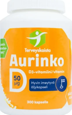 Terveyskaista Aurinko D 50 µg 300 kaps.