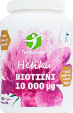 Terveyskaista Hehku Biotiini 10 000 µg 120 kaps.