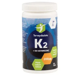 Terveyskaista K2+D3 60 tabl. PITKÄVAIKUTTEINEN