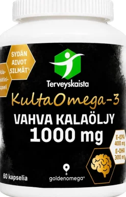 Terveyskaista KultaOmega-3 Vahva Kalaöljy 1000 mg 60 kaps