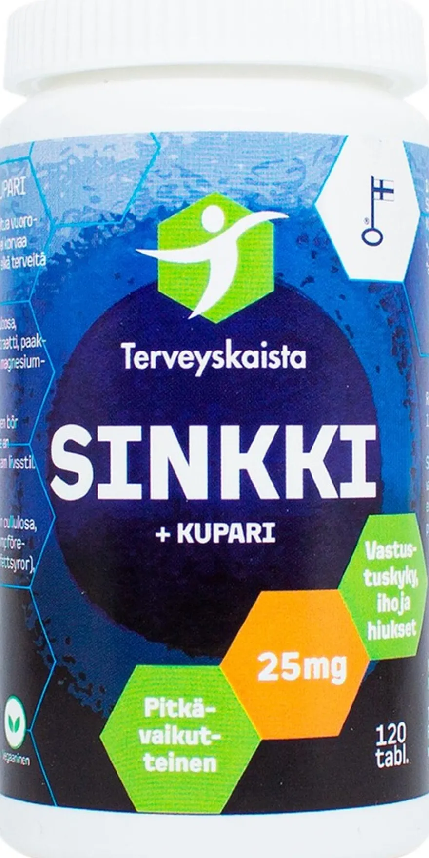 Terveyskaista Sinkki+Kupari 120 tabl. PITKÄVAIKUTTEINEN