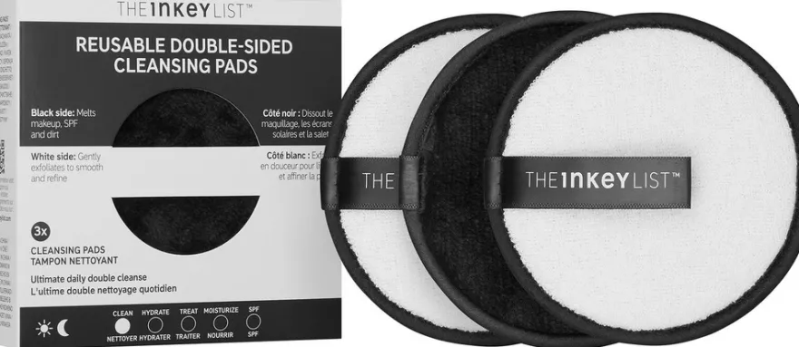 The Inkey List Reusable Cleansing Pads puhdistuslaput 3 kpl