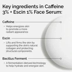 The Ordinary Caffeine 3% + Escin 1% Face Serum 30 ml seerumi