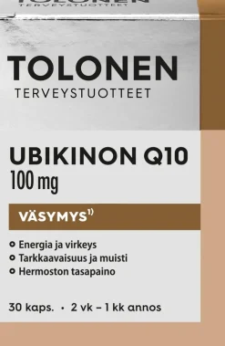 Tolonen Ubikinon Q10 100mg +B-vitamiinit 30kaps