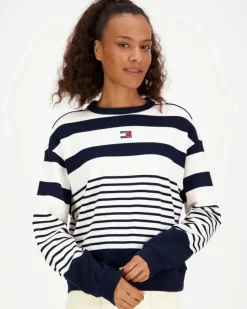 Tommy Jeans collegepusero Rlx Badge Stripe