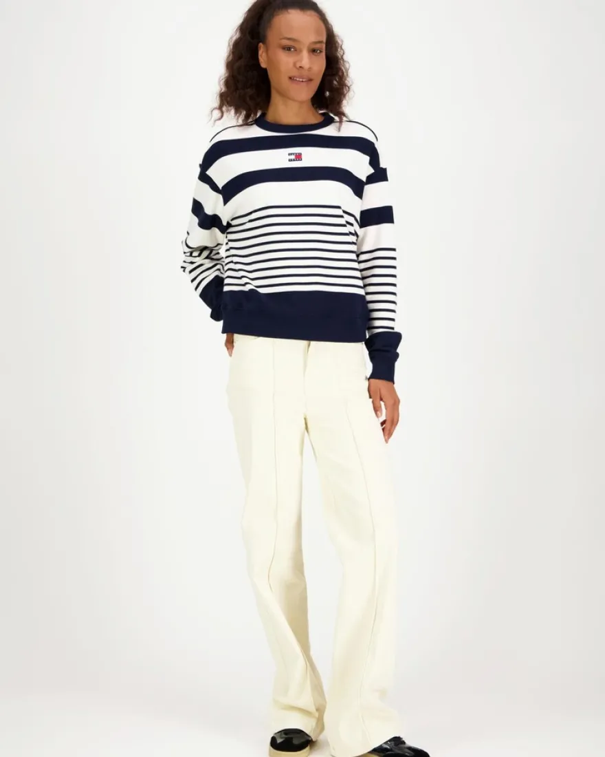 Tommy Jeans collegepusero Rlx Badge Stripe