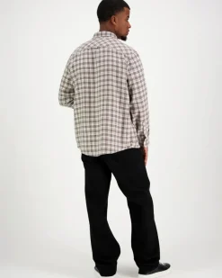 Tommy Jeans miesten kauluspaita linen blend check