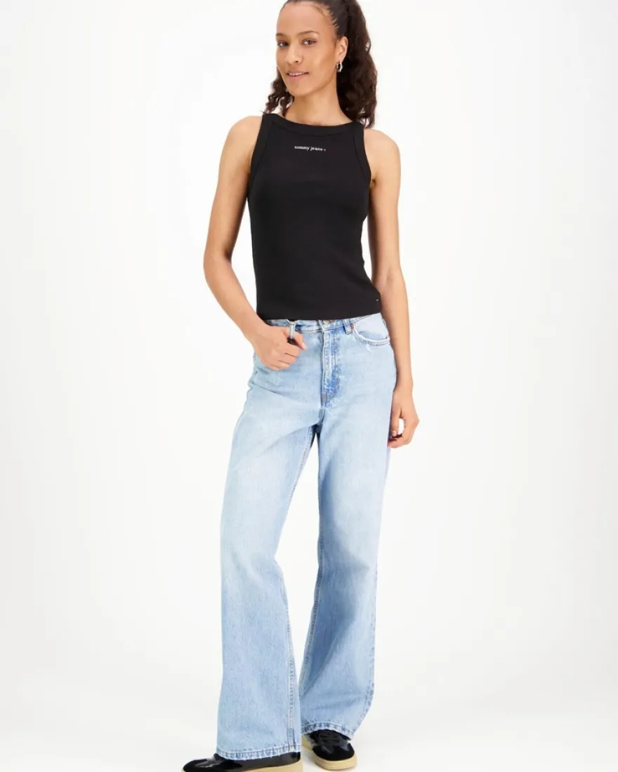 Tommy Jeans Slim Ess Logo Rib tank toppi