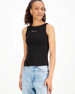 Tommy Jeans Slim Ess Logo Rib tank toppi