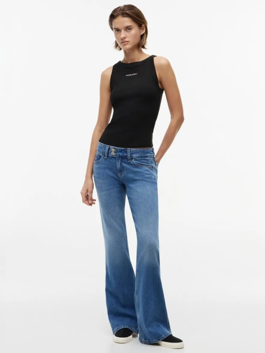 Tommy Jeans Slim Ess Logo Rib tank toppi