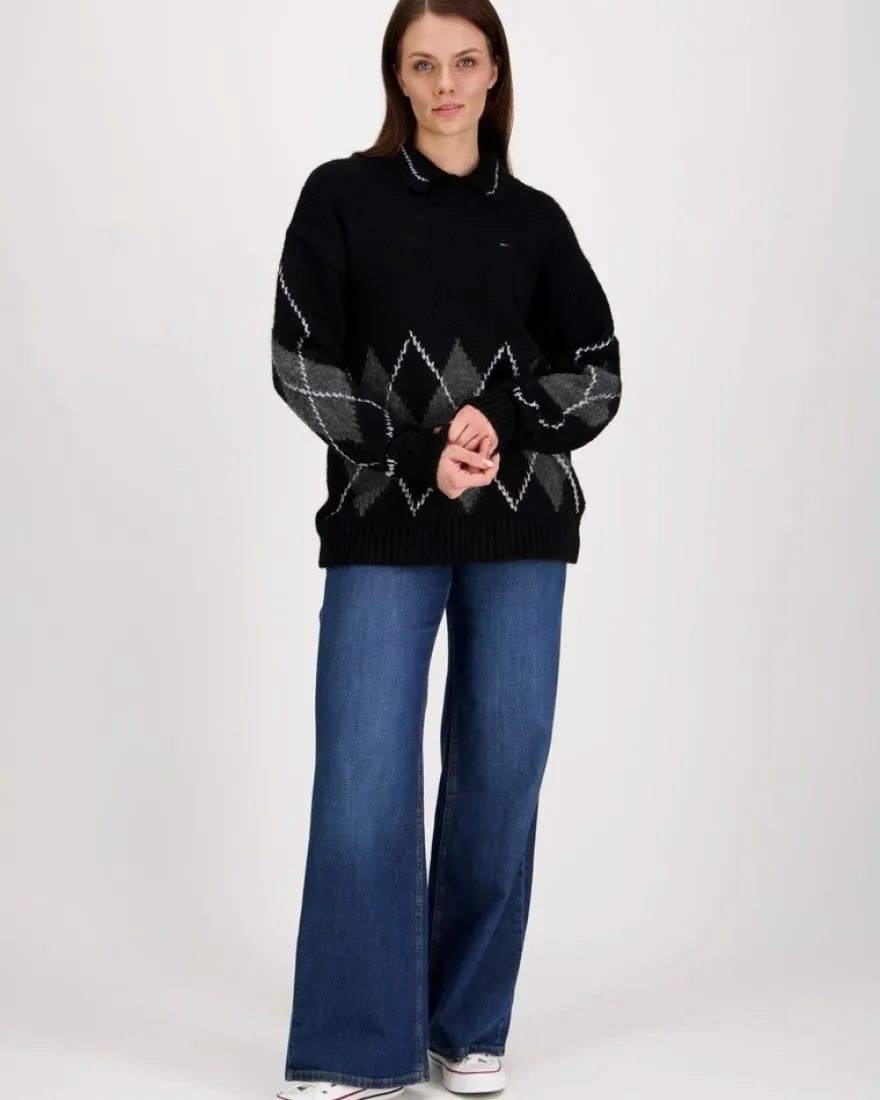 Tommy Jeans Tjw ovs argyle polo neule