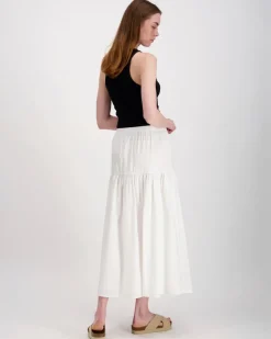 Tommy Jeans Tjw poplin tiered maxi hame
