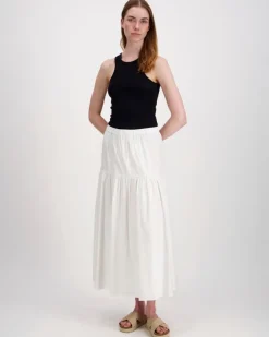 Tommy Jeans Tjw poplin tiered maxi hame