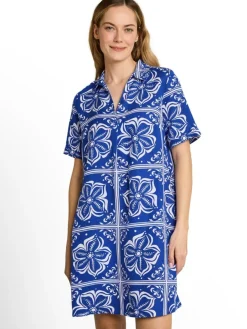 Tom Tailor pellavamekko polo-kauluksella