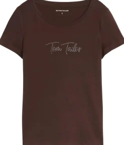 Tom Tailor t-paita logoprintti strassikoriste