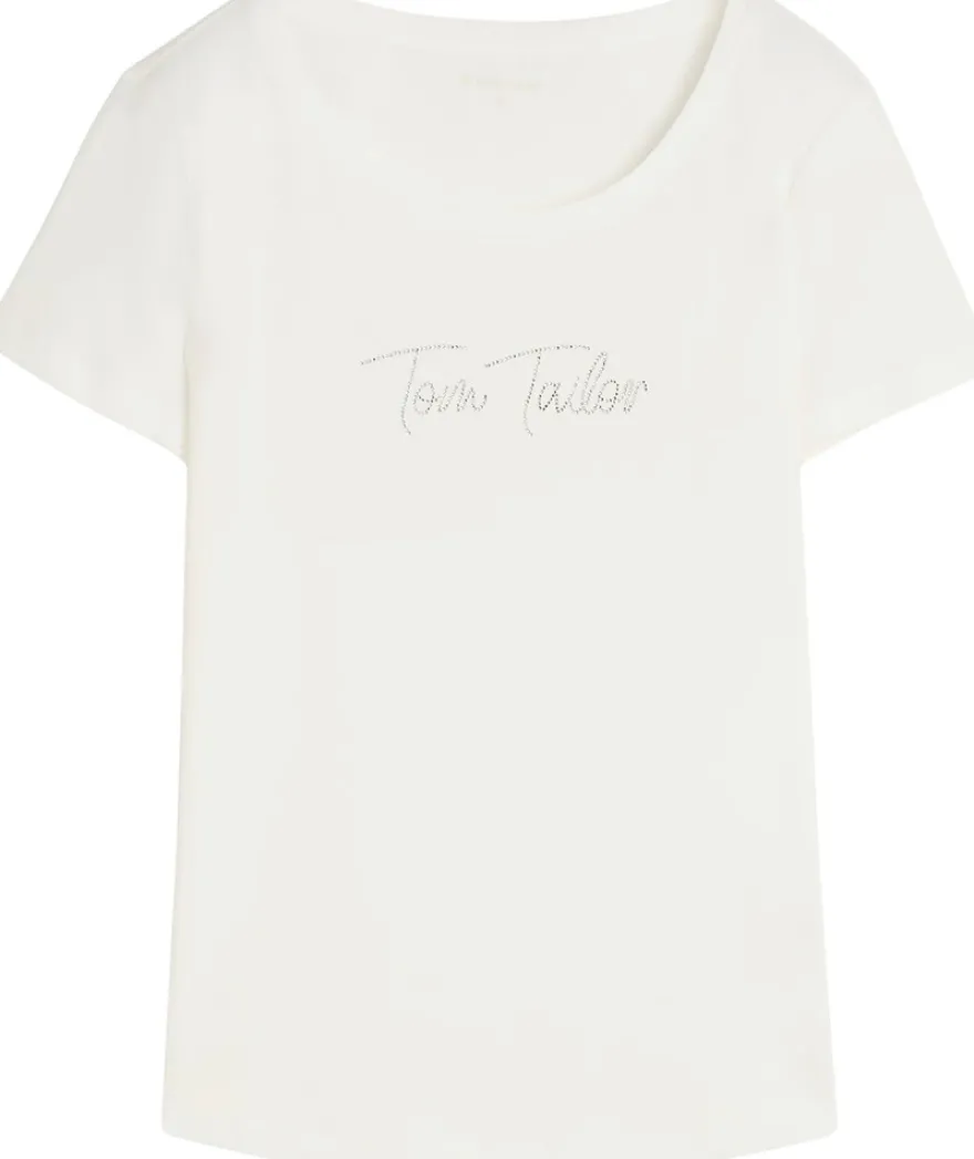 Tom Tailor t-paita Logo Rhinestones