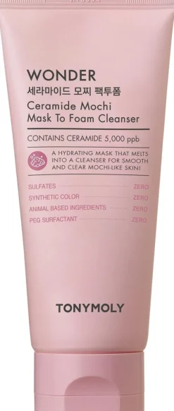 TONYMOLY WONDER Mochi Mask To Foam Cleanser -puhdistava kasvonaamio 120ml