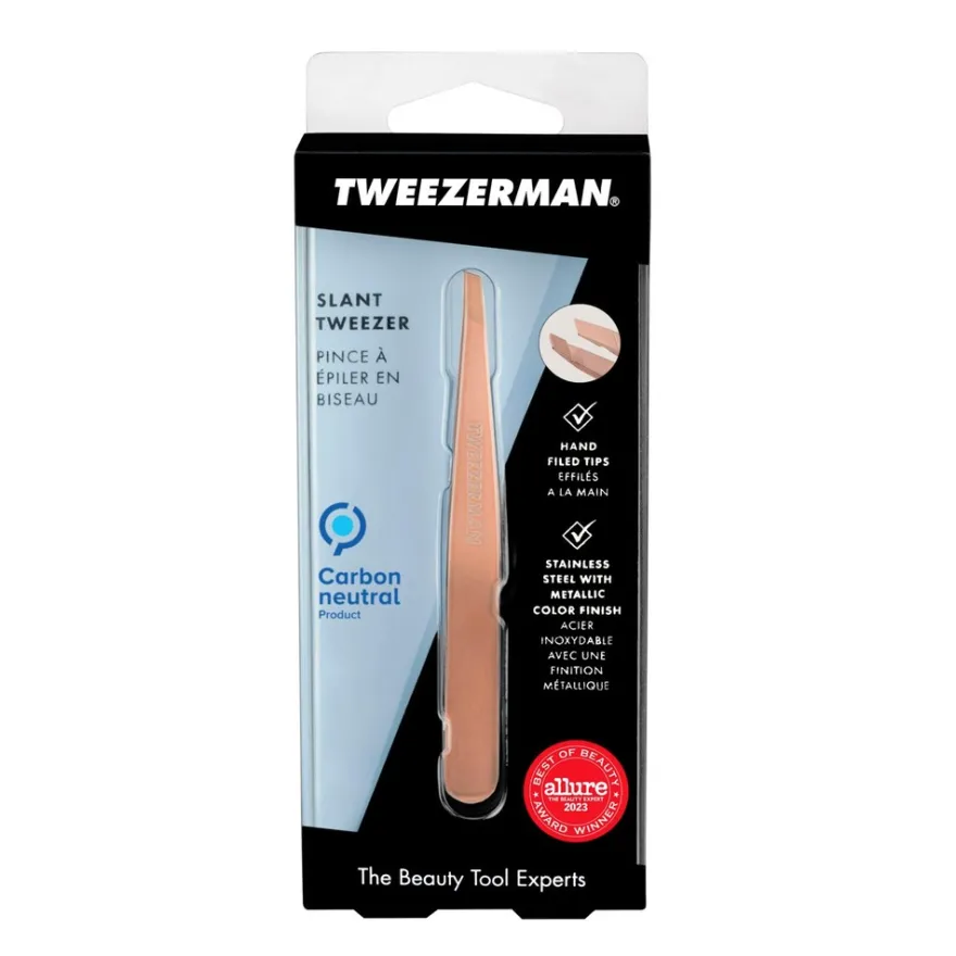 TWEEZERMANSlant Tweezer Rose Gold 1pcs.