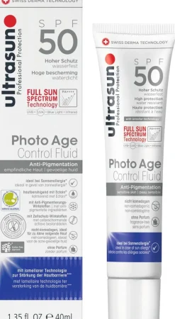 Ultrasun Photo Age Anti-Pigmentation Control Fluid SPF50 aurinkosuojavoide kasvoille 40 ml
