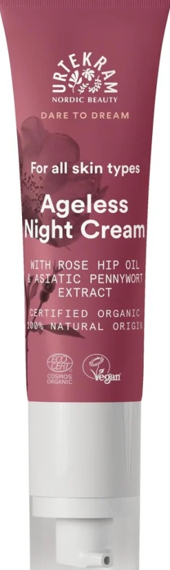 URTEKRAM Ageless Night Cream RoseHip Oil & Asiatic Pennywort Extract 50ml