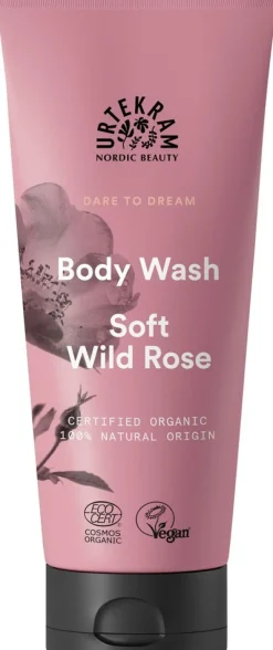 URTEKRAM Body Wash Soft Wild Rose 200 ml