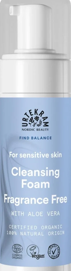 URTEKRAM Cleansing Foam Fragrance Free Sensitive skin 150ml