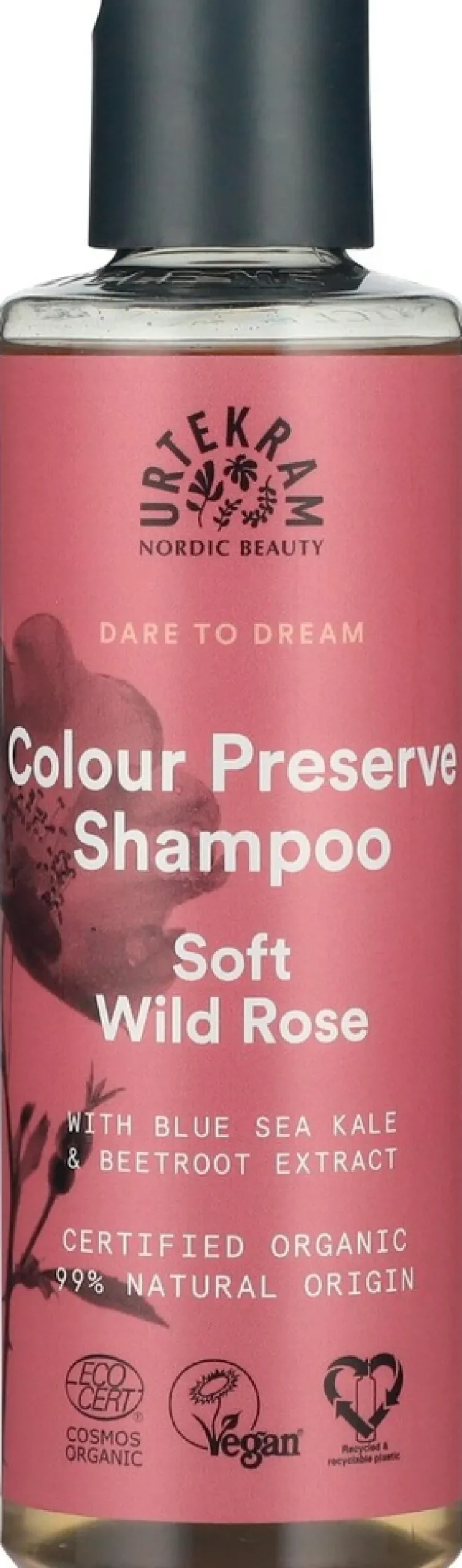 URTEKRAM Colour Preserve Shampoo Soft Wild Rose 250ml