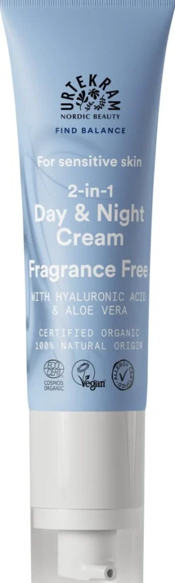 URTEKRAM Day & Night cream Fragrance Free Sensitive skin 50ml