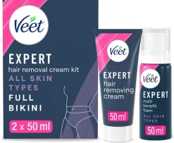 Veet Expert Full Bikini Ihokarvanpoistosarja kaikki ihotyypit 2x50ml