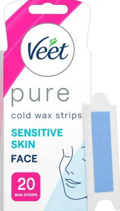 Veet Pure kylmävahaliuskat kasvot 20kpl