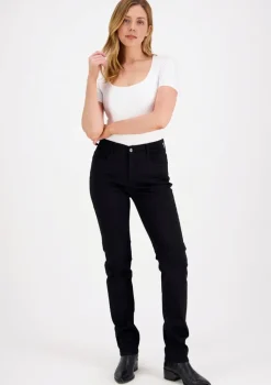 Very Nice Cara Skinny 9691 mustat super stretch Curvy fit -farkut