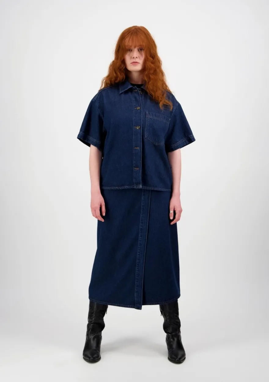 Very Nice EMMY 2437 tummansininen Relaxed fit -farkkupaita