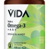 Vida kalaöljyvalmiste Vahva Omega-3 + A- ja E- vitamiinit, 100 kaps/72 g