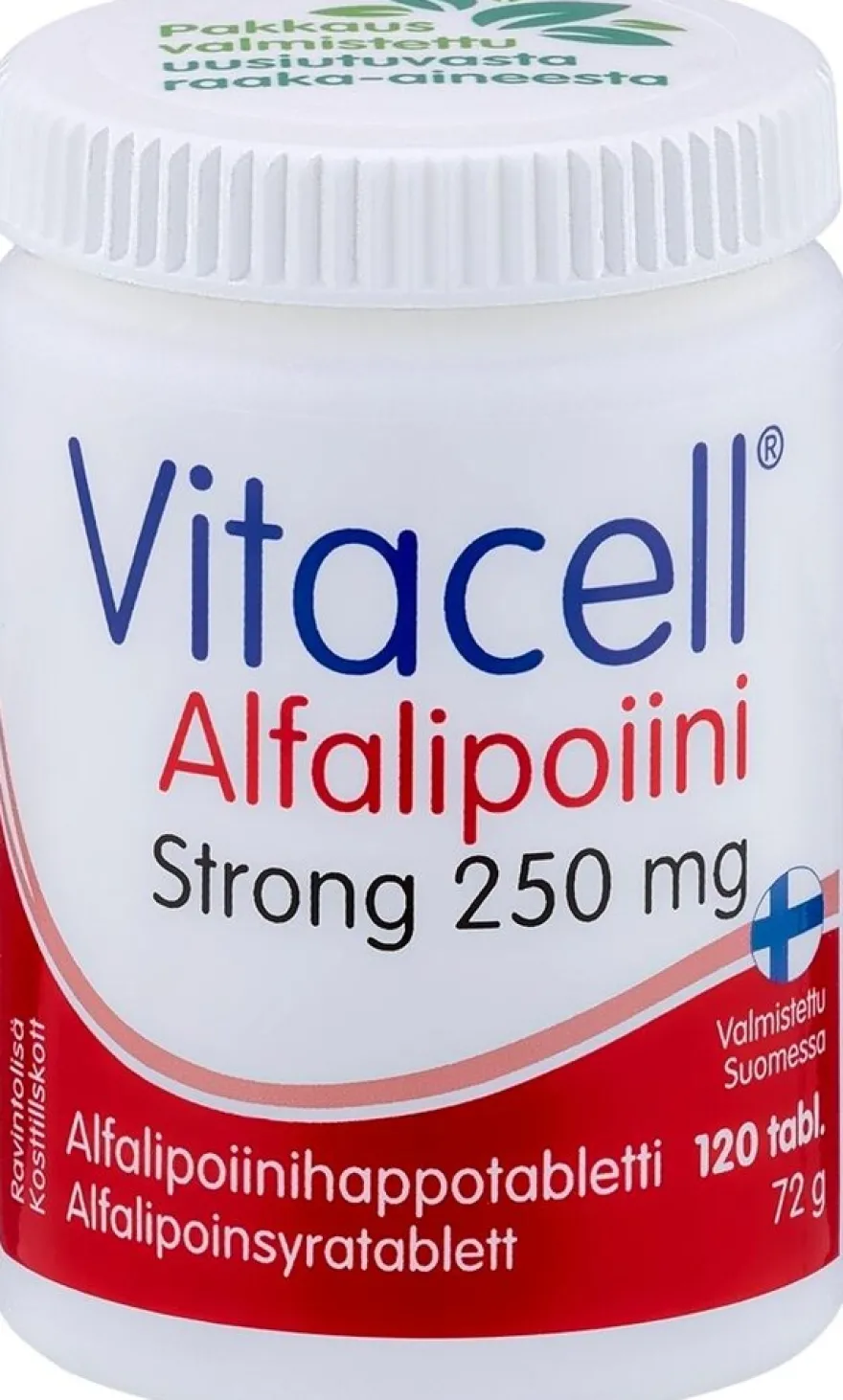 Vitacell Alfalipoiini Strong 250 mg alfalipoiinihappotabletti 120 tabl