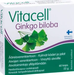 Vitacell Ginkgo biloba Neidonhiuspuu-uutekapseli 60 kaps