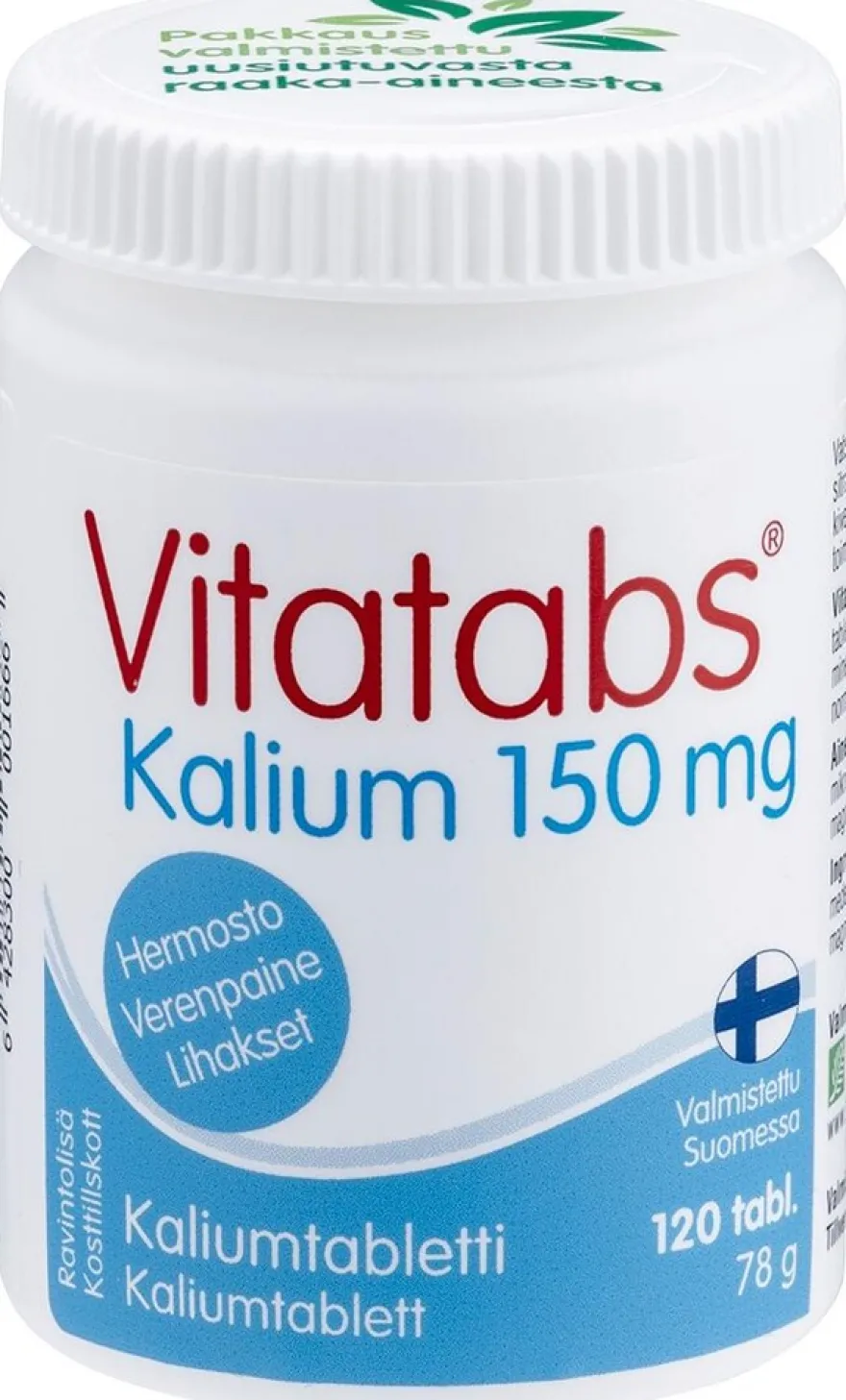 Vitatabs Kalium kaliumtabletti 120 tabl
