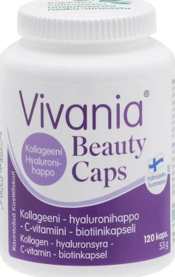 Vivania Beauty Caps Kollageeni – hyaluronihappo - C-vitamiini - biotiinikapseli 120 kaps