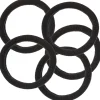 WE CARE ICON. hiuskuminauha 5 kpl, musta