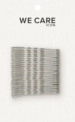 WE CARE ICON. hiuspinni 24 kpl, hopea