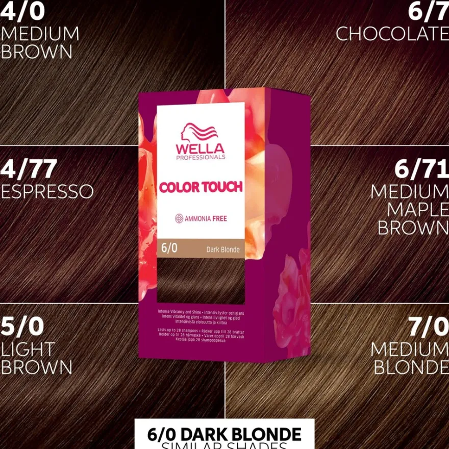 Wella Professionals Color Touch Pure Naturals Dark Blonde 6/0 kotiväri 130 ml