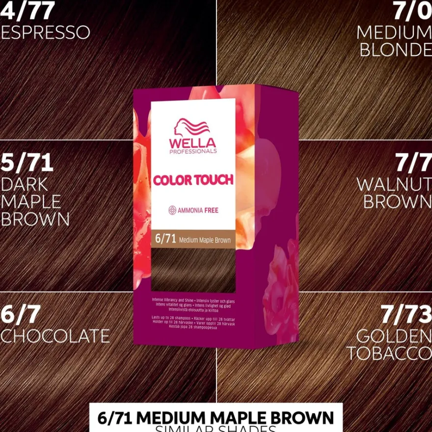 Wella Professionals Color Touch Brown Medium Maple Brown 6/71 kotiväri 130 ml