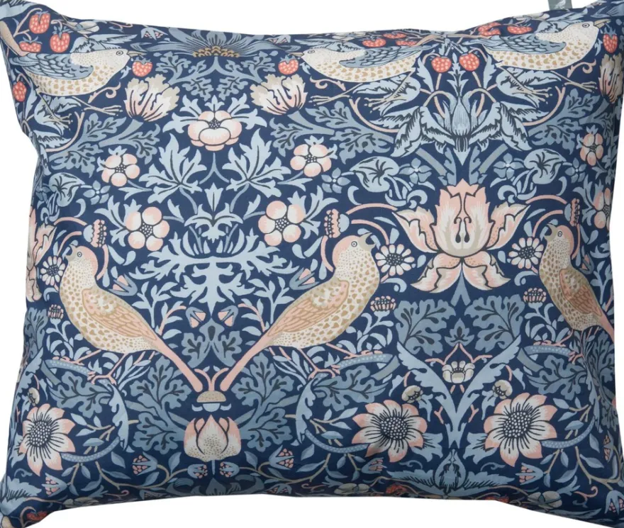 William Morris tyynyliina 50x60cm Strawberry Thief sininen