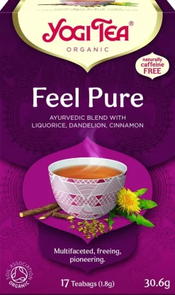Yogi Tea Luomu Feel Pure Yrtti-maustetee Ayurvedinen 17x1,8g