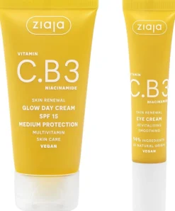 Ziaja C.B3-vitamiini Glow päivävoide SPF 15+silmänympärysvoide 50+15 ml