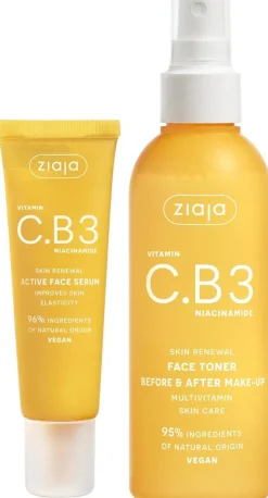 Ziaja C.B3 vitamiini kasvoseerumi 30ml + kasvovesisuihke 190ml